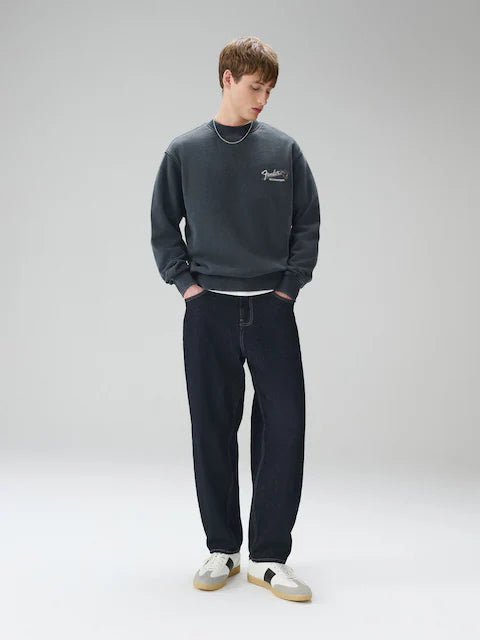 Slate grey - Fender sweatshirt with round neck and graphic
