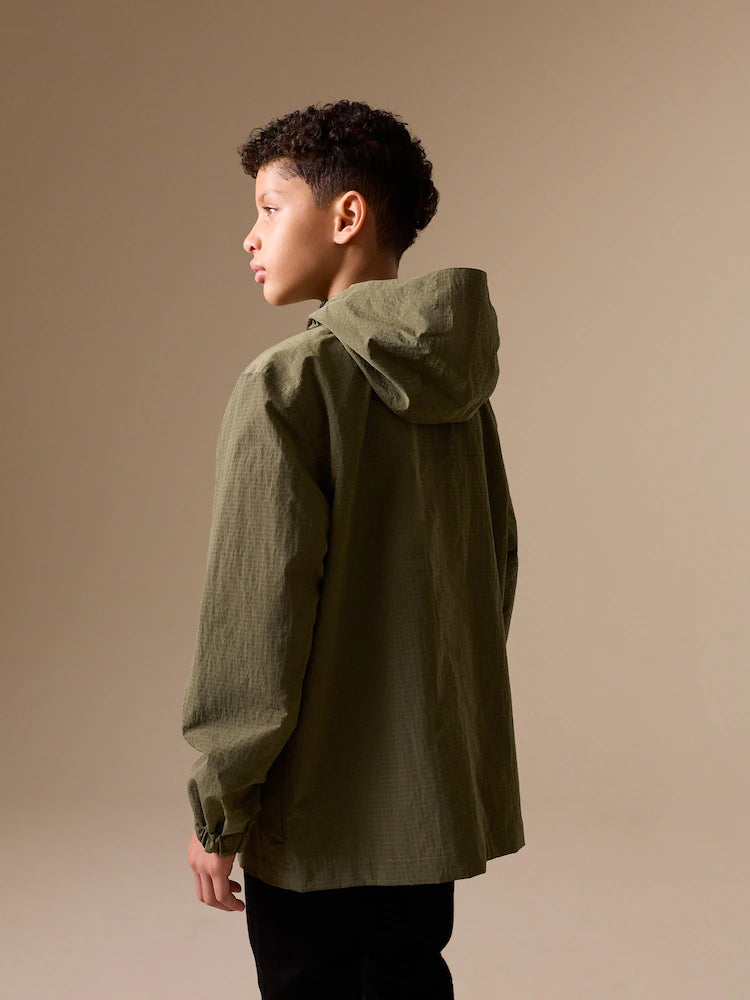 Khaki green utility anorak jacket (3-16 years)