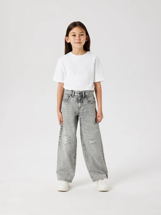 Grau - Name It – Jeans mit weitem Bein