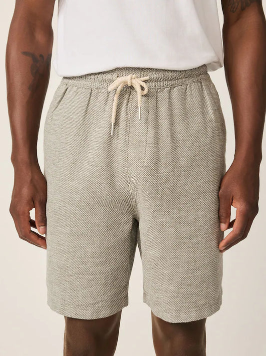 Grün - Shorts aus Leinen-Blend mit elastischem Taillenbund