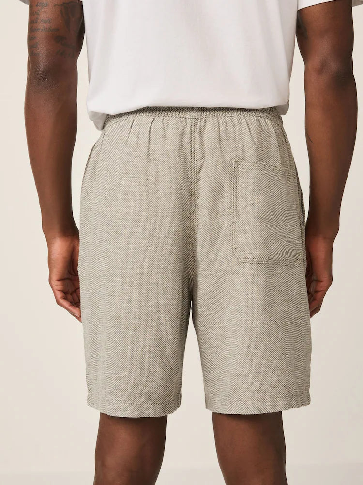 Grün - Shorts aus Leinen-Blend mit elastischem Taillenbund