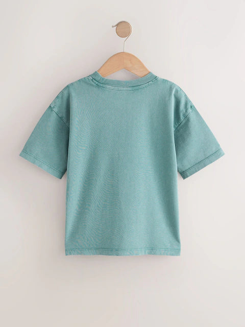 Berry/Mineral/Ecru - Short-sleeved T-shirts in relaxed fit with graphic print, 3-pack