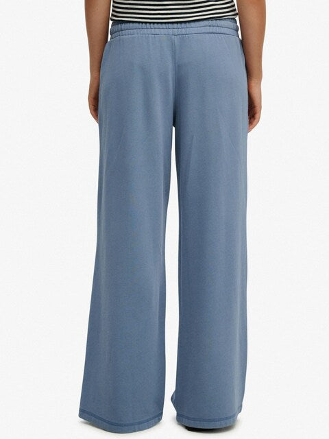 Blau - Superdry Essential Logo Jogginghosen mit weitem Bein