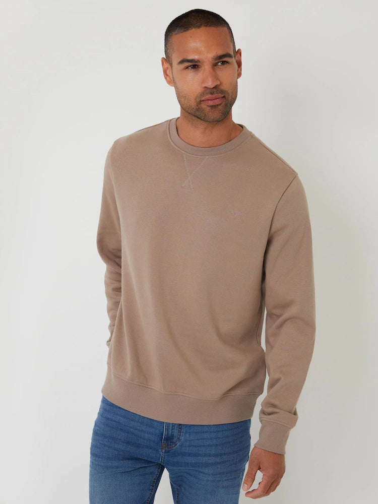 Brown - Crew neck - Threadable sweatshirt