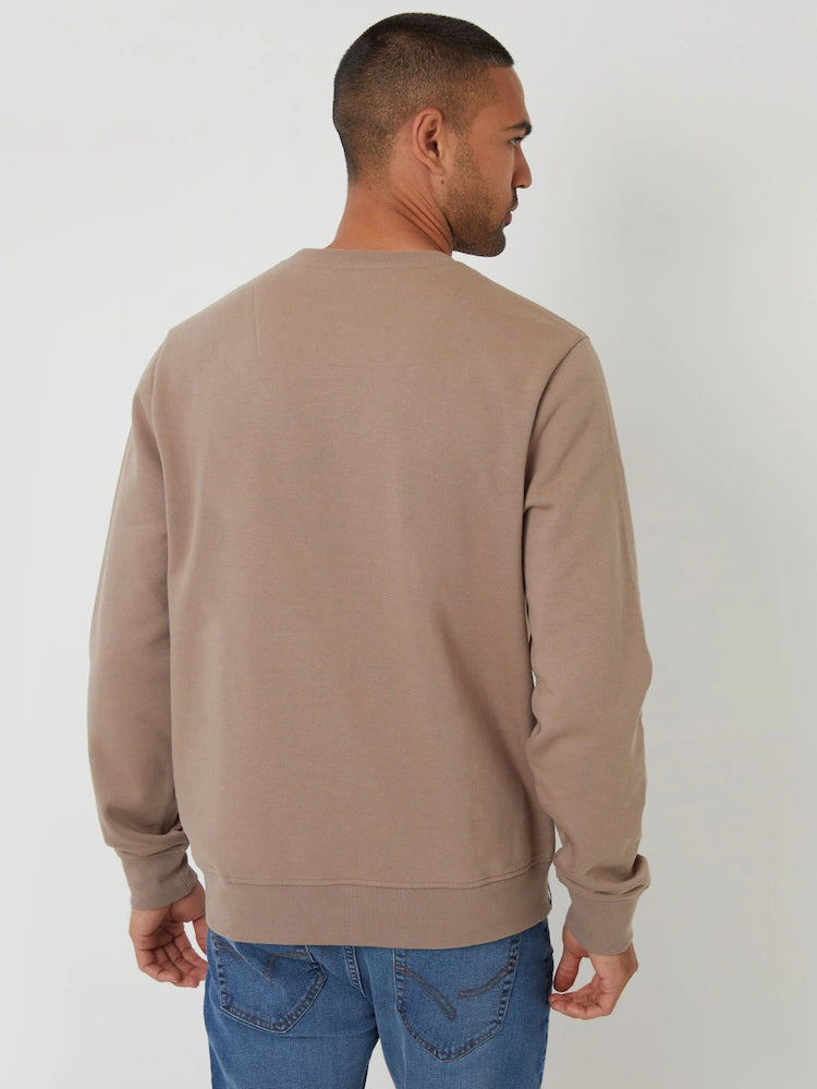 Brown - Crew neck - Threadable sweatshirt