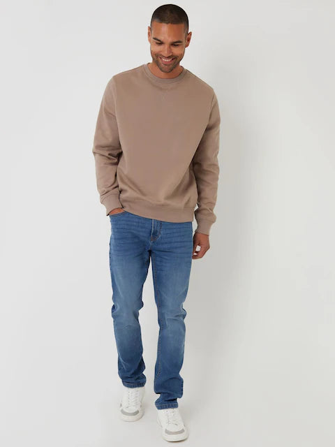 Brown - Crew neck - Threadable sweatshirt