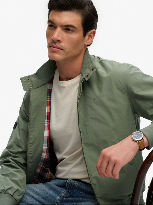 Green - Superdry Classic Harrington Jacket