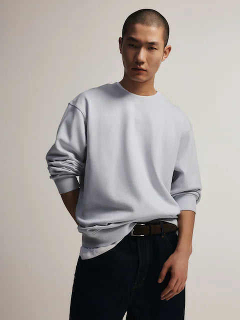 The Set 3 Pack Heavy Cotton Loop Back Crew Neck Sweat Tops