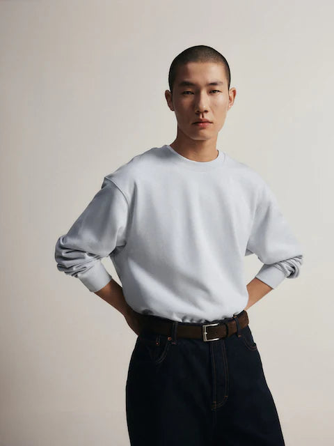 The Set 3 Pack Heavy Cotton Loop Back Crew Neck Sweat Tops