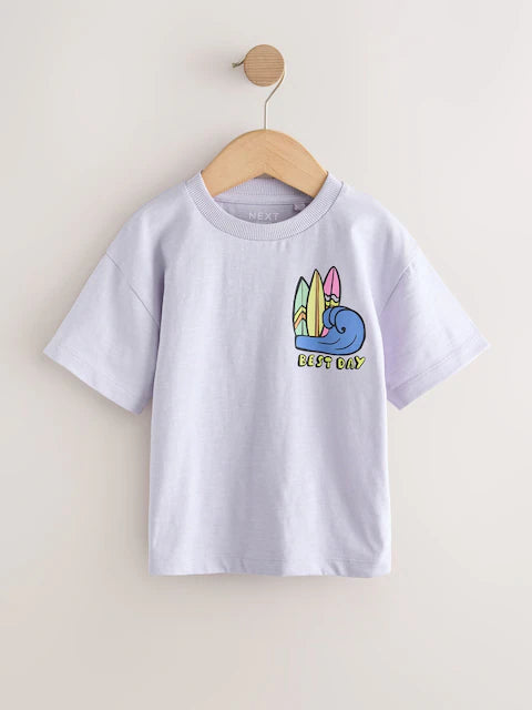 Yellow LA Surf - Short Sleeve Graphic T-Shirts 3 Pack