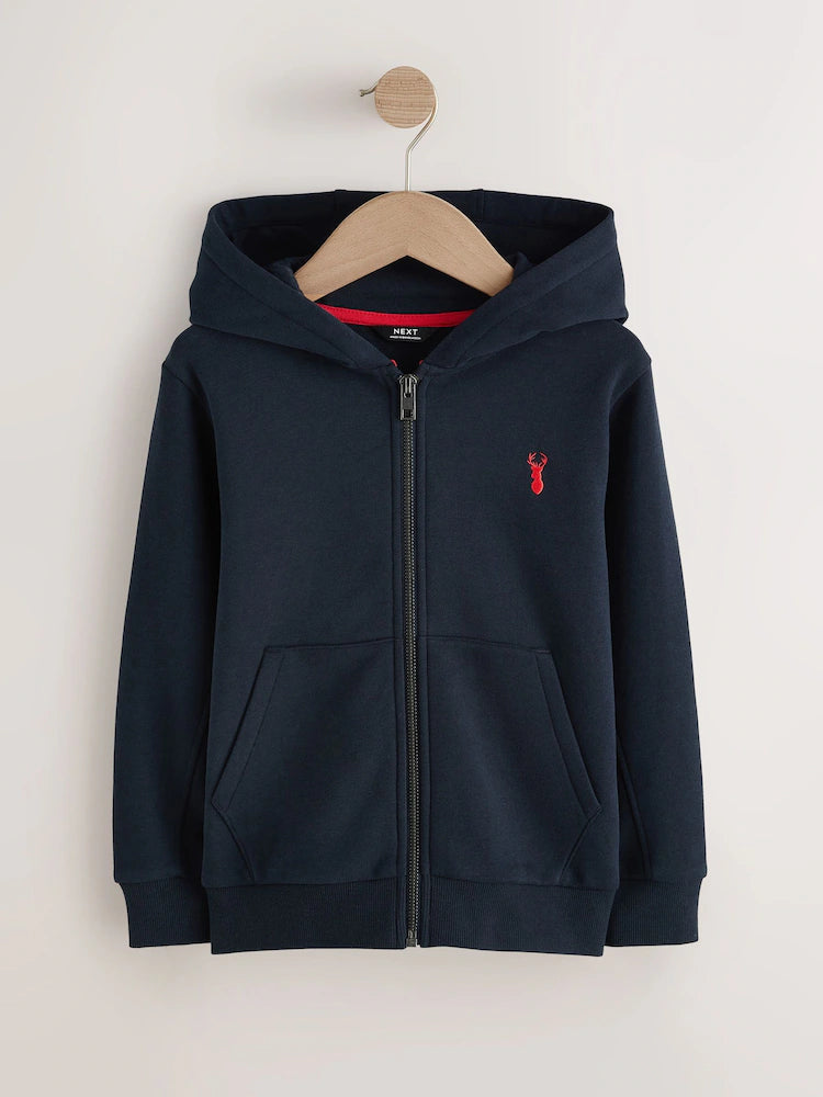 Moose Moose Navy Plain Hoodie (3-16yrs)