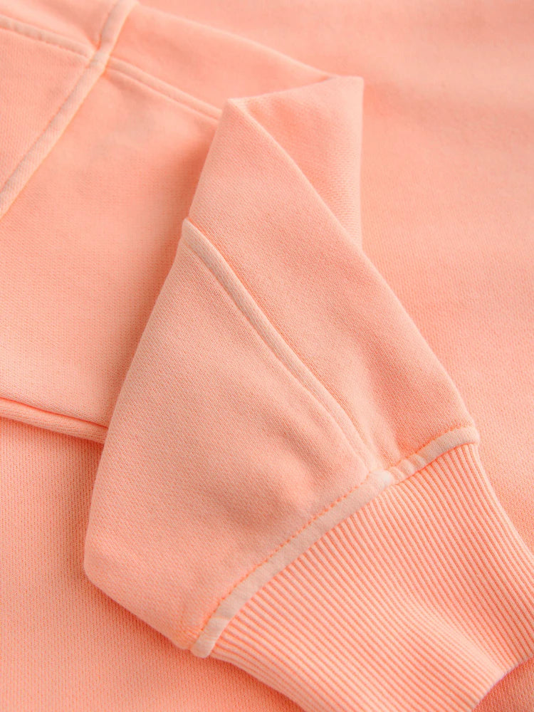 Fluorescent orange - Washed crew neck sweatshirt