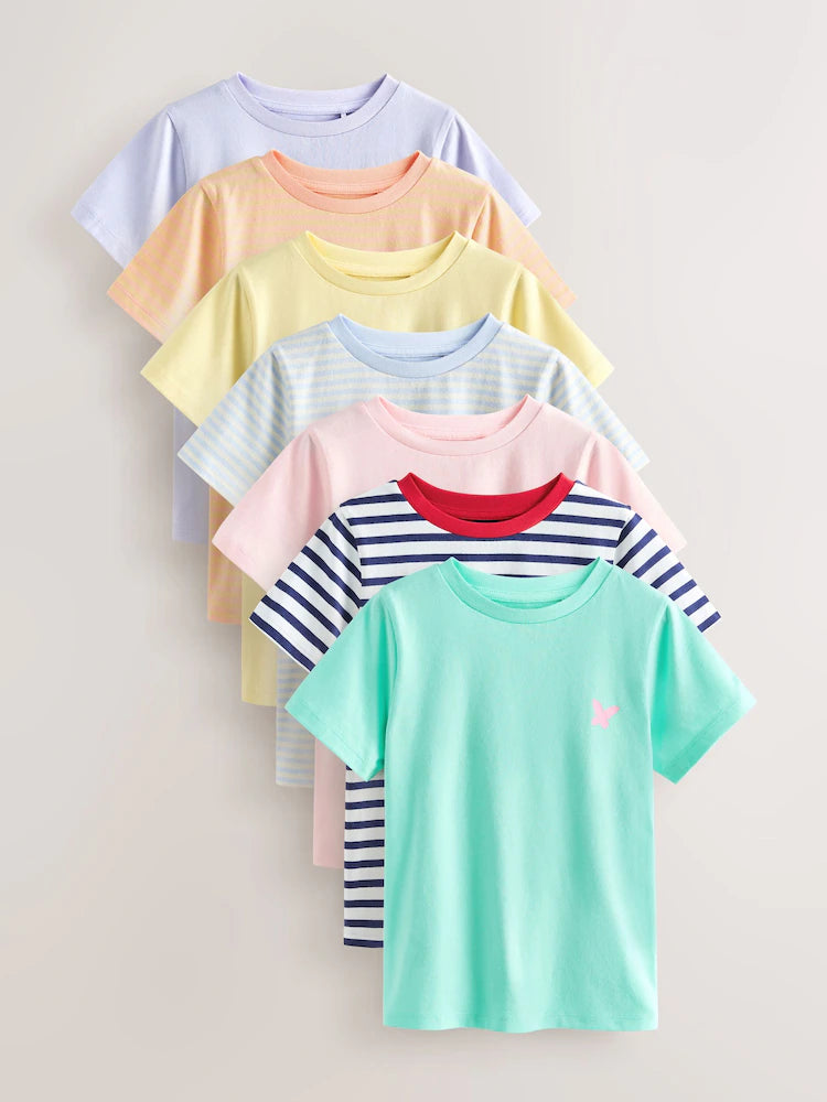 Mehrfarbig, Grafik - T-Shirts im 7er-Pack (3–16 J.)