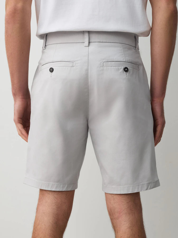 Light grey - Slim fit - Stretch chino shorts