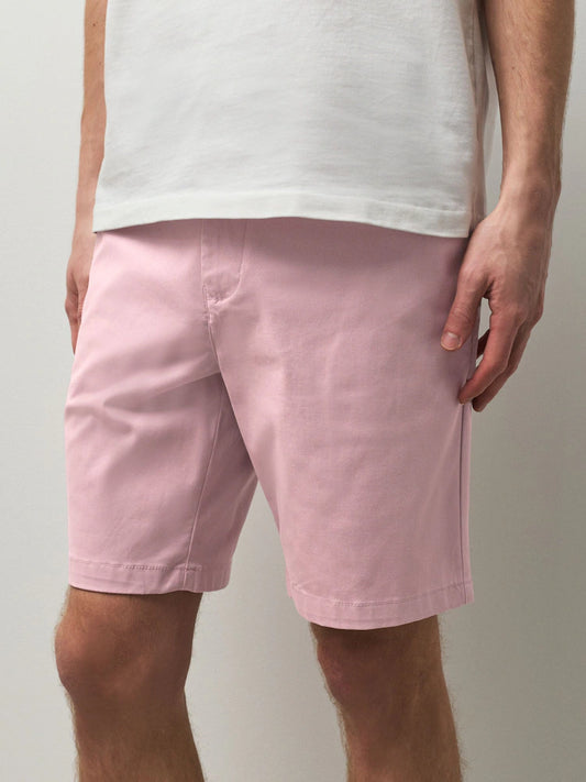 Pink - Slim Fit - Stretch Chino Shorts