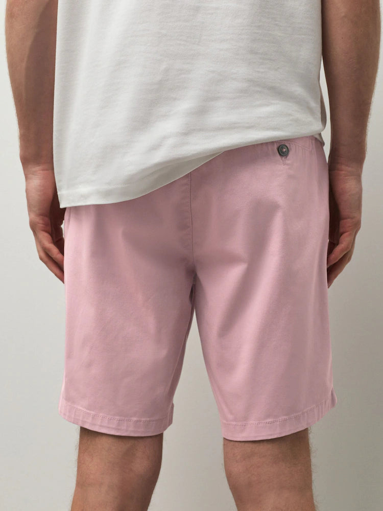 Pink - Slim Fit - Stretch Chino Shorts