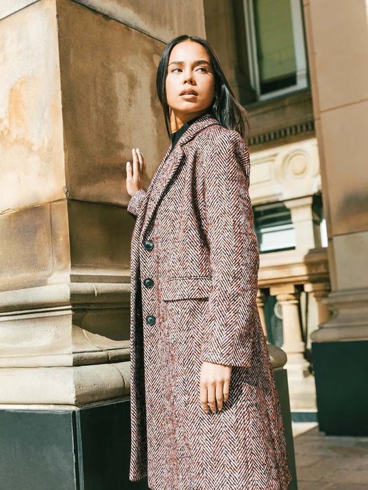 Roman Petite Herringbone Smart Coat