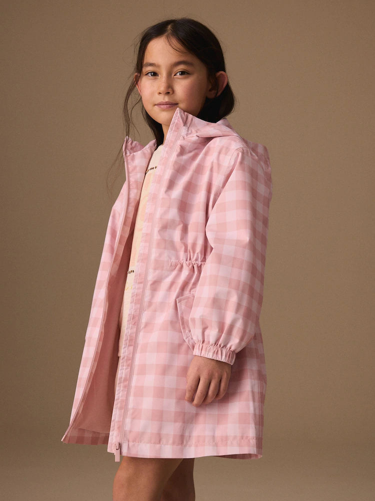 Pink, Vichykaros - Wasserdichte bedruckte Jacke (3–16J.)