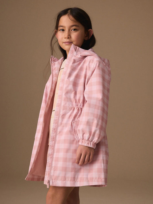 Pink, Vichykaros - Wasserdichte bedruckte Jacke (3–16J.)