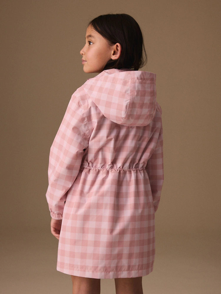 Pink, Vichykaros - Wasserdichte bedruckte Jacke (3–16J.)