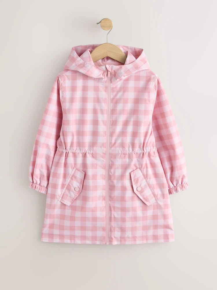 Pink, Vichykaros - Wasserdichte bedruckte Jacke (3–16J.)