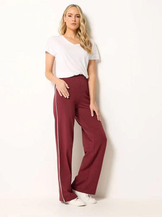 Red - Long Tall Sally Leggings with wide leg and side stripes