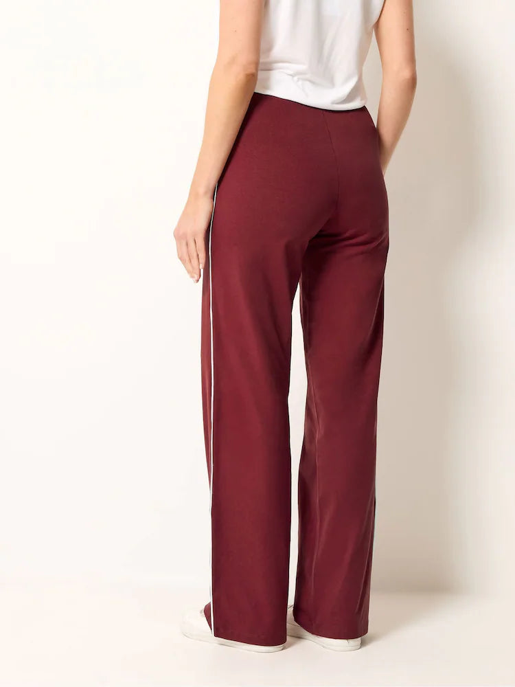 Red - Long Tall Sally Leggings with wide leg and side stripes