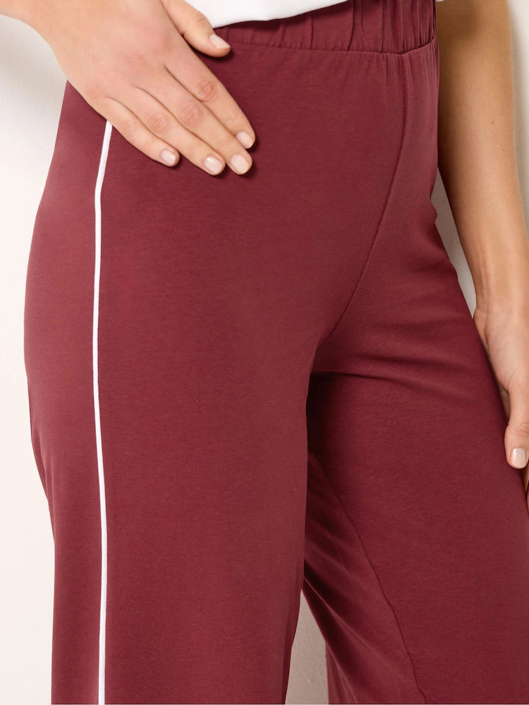 Red - Long Tall Sally Leggings with wide leg and side stripes